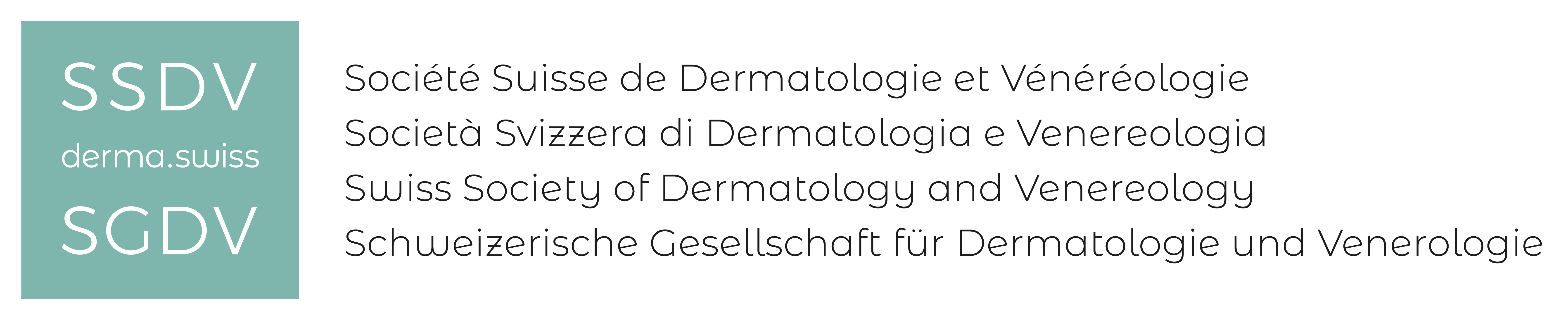 Logo der Schweizerischen Gesellschaft für Dermatologie und Venerologie, wo Dr. Büttiker Mitglied ist